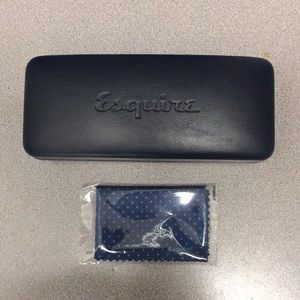 Navy blue ESQUIRE Glasses Case